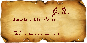 Jusztus Ulpián névjegykártya